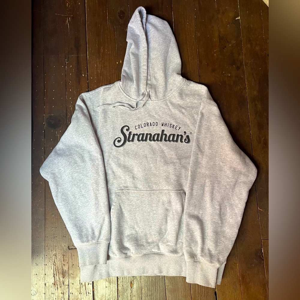 Large, grey graphic hoodie